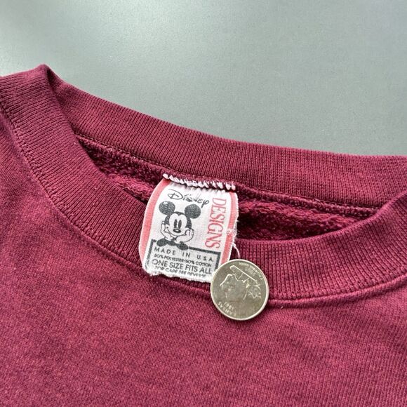 Vintage Disney Designs Mickey Mouse Sweatshirt Adult XL Made In USA 80s 90s - Picture 4 of 10